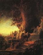 REMBRANDT Harmenszoon van Rijn The Risen Christ Appearing to Mary Magdalen st oil painting